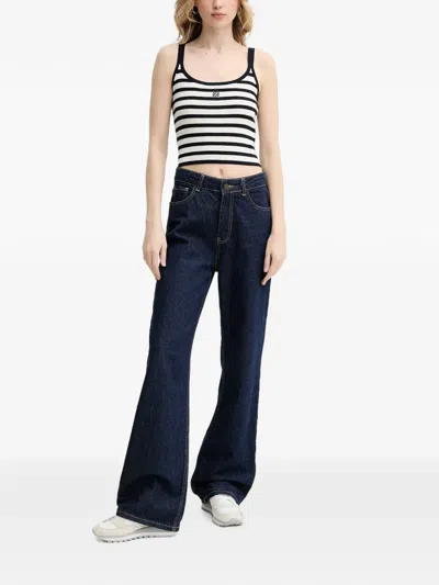 From Future Striped Top In Neutral