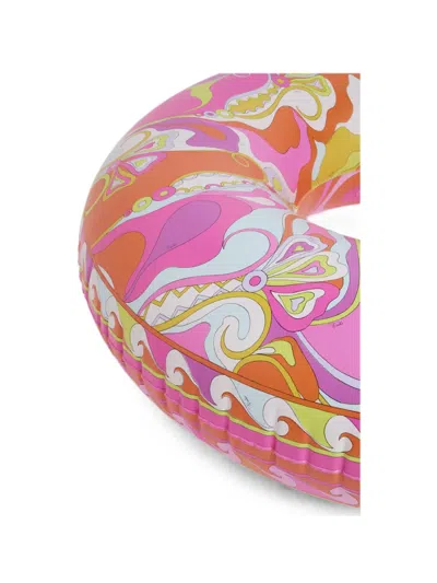 Pucci -print Inflatable Pool Float In Pink