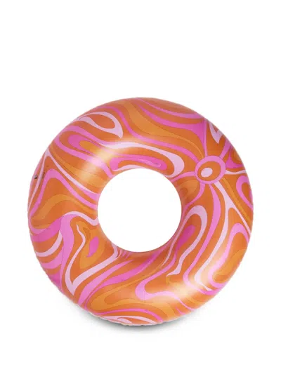Pucci -print Inflatable Pool Float In Pink