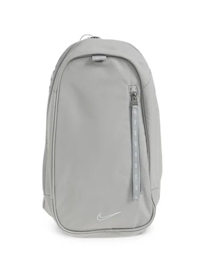 Nike Logo-embroidered Backpack In Gray