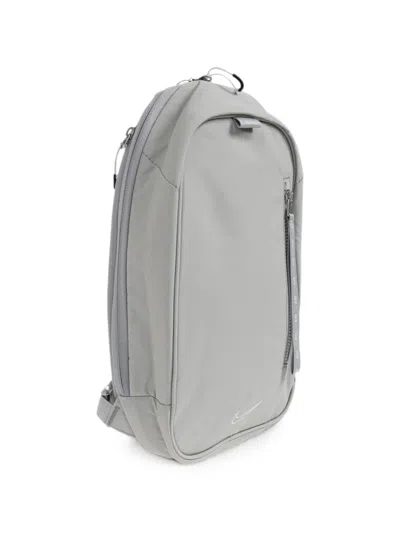 Nike Logo-embroidered Backpack In Gray