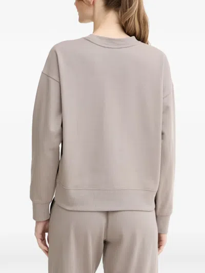 Dkny Logo-print Sweatshirt In Neutral