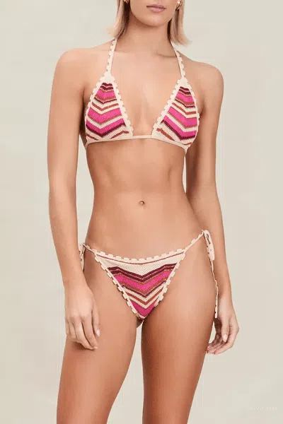 Devon Windsor Aida Bikini Top In Berry In Multi