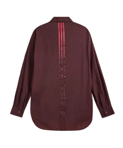 Y-3 Gradient 3-stripes Nylon Overshirt In Red