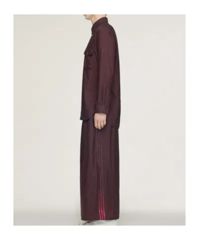 Y-3 Gradient 3-stripes Nylon Overshirt In Red