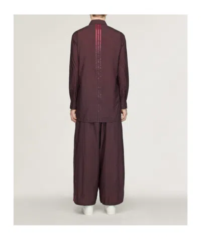 Y-3 Gradient 3-stripes Nylon Overshirt In Red