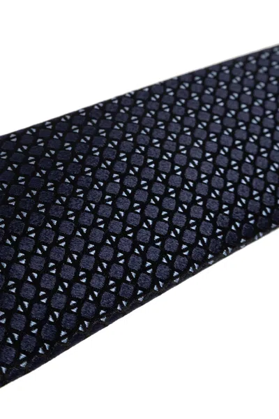 Giorgio Armani Geometric-pattern Tie In Blue