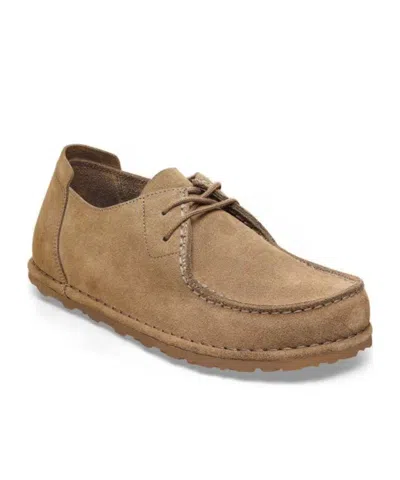 Birkenstock Taupe Utti Suede Leather Loafers In Brown