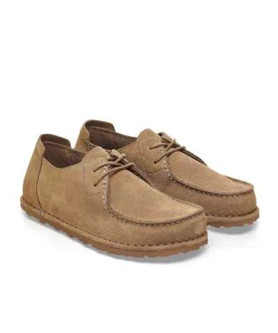 Birkenstock Taupe Utti Suede Leather Loafers In Brown