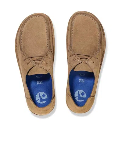 Birkenstock Taupe Utti Suede Leather Loafers In Brown