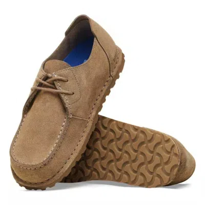 Birkenstock Taupe Utti Suede Leather Loafers In Brown