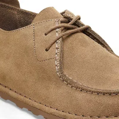 Birkenstock Taupe Utti Suede Leather Loafers In Brown