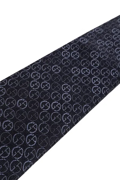 Giorgio Armani Silk Tie Regular Width Traditional Shape In Brown