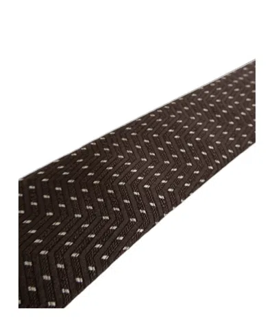 Giorgio Armani Patterned Pointed Tie In Brown