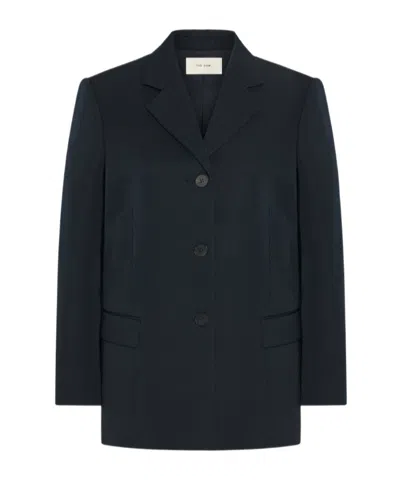 The Row Eudora Wool Blazer In Blue