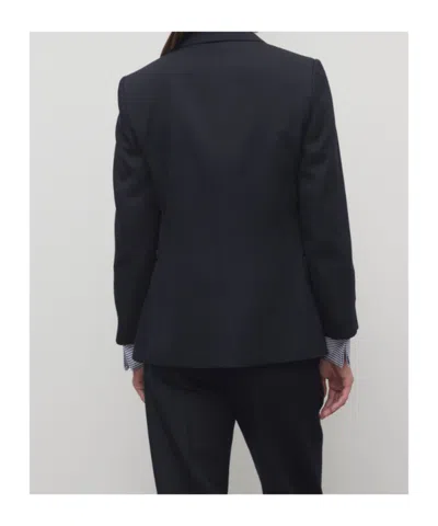 The Row Eudora Wool Blazer In Blue
