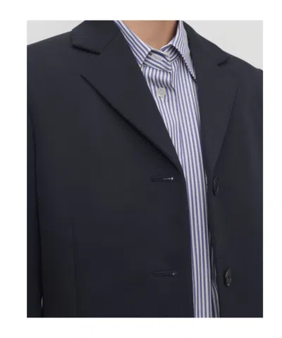The Row Eudora Wool Blazer In Blue