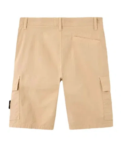 Stone Island Compass-patch Cargo Shorts In Neutral