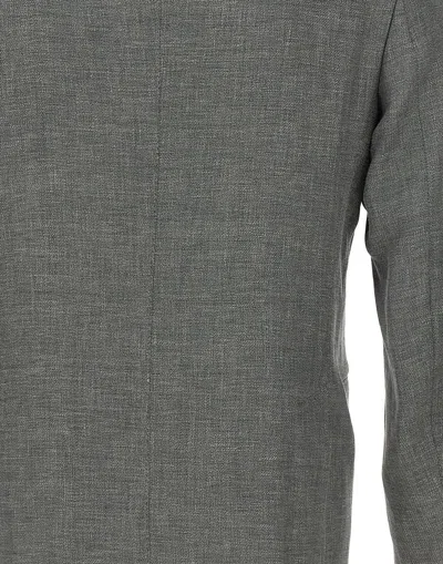 Eleventy Double-breasted Suit Jacket In Gray