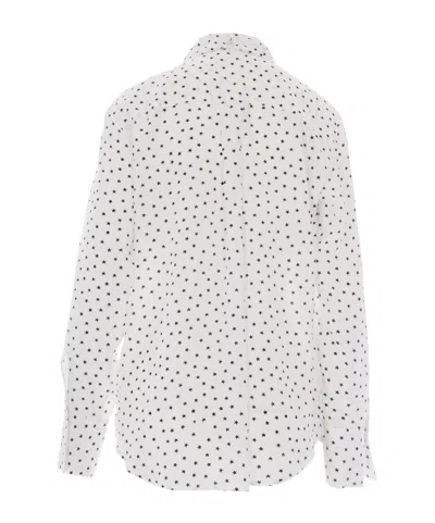 P.a.r.o.s.h Star-print Pussy-bow Blouse In White