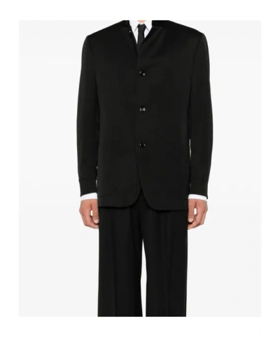 Lardini Button-fastening Blazer In Black