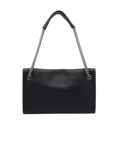 Orciani Small Venus Leather Shoulder Bag In Black