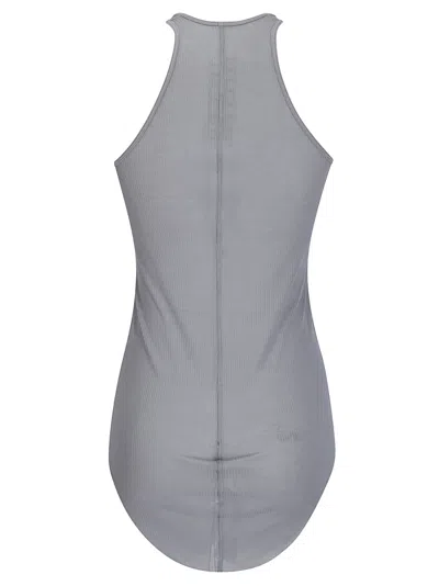 Rick Owens Elegant Basic Rib Tank Top In Gray