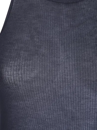 Rick Owens Round Neck Sleeveless Vest In Black
