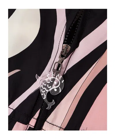 Pucci Printed Taffeta Jacket In Black