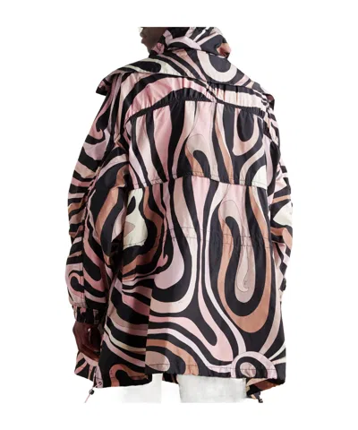 Pucci Printed Taffeta Jacket In Black