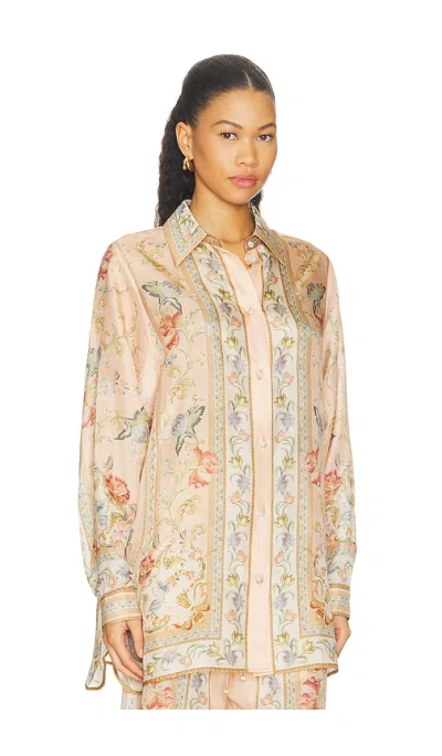 Zimmermann Womens Pink Tapestry Floral Roselight Printed Silk Shirt In Neutral
