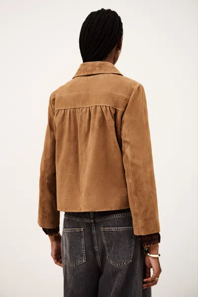 Ba&sh Long Sleeves Peter Pan Collar Jacket Milas For Women In Brown