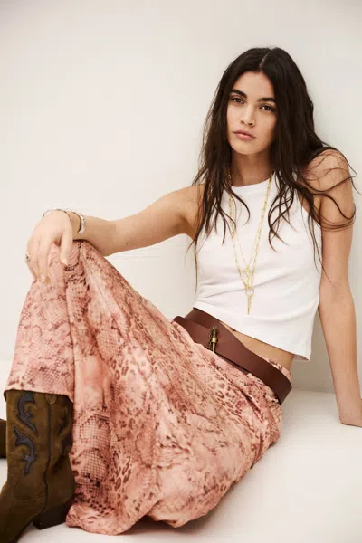 Ba&sh Ciria Python Print Maxi Skirt In Multi