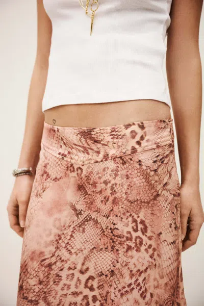 Ba&sh Ciria Python Print Maxi Skirt In Multi