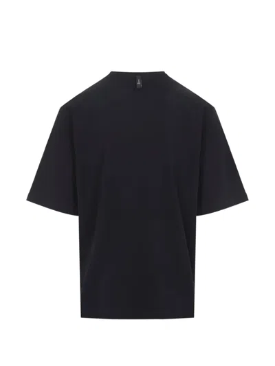 Jacquemus Relaxed Fit Black T-shirt With Cursive Script Logo In Black