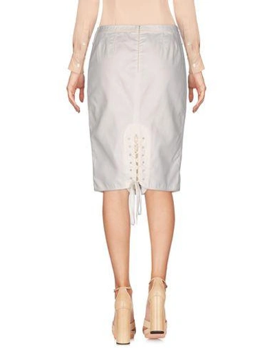 Shop Jean Paul Gaultier Knee Length Skirt In White