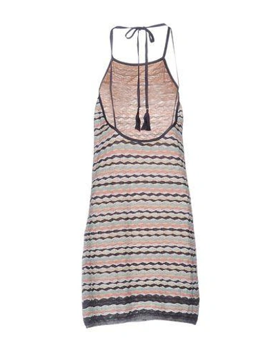 Shop M Missoni Short Dress In Beige
