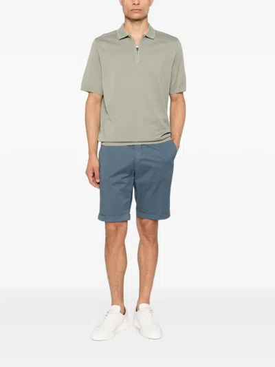 Corneliani Buttoned Shorts In Blue