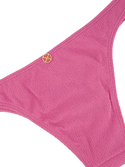 Vix Firenze Basic Textured Bikini Bottoms In Pink