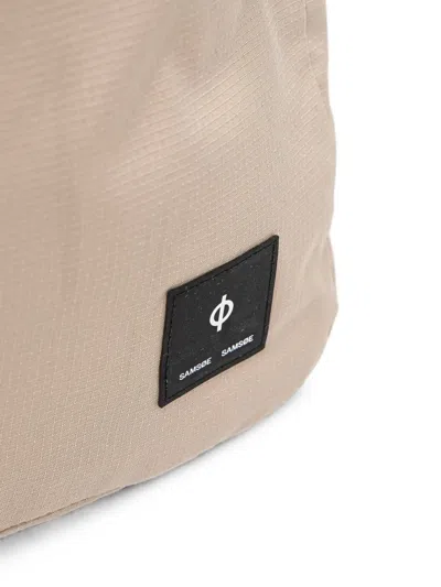 Samsoe & Samsoe Logo-patch Shoulder Bag In Neutral