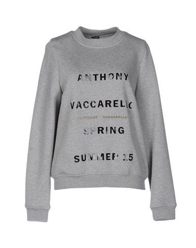 Shop Anthony Vaccarello Sweatshirt In Light Grey