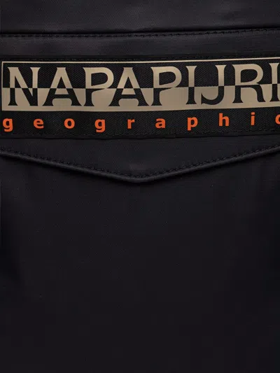 Napapijri Olina Logo-patch Zip-fastening Backpack In Blue