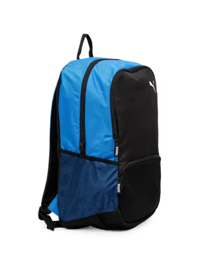 Puma Logo-print Mesh-panel Backpack In Black