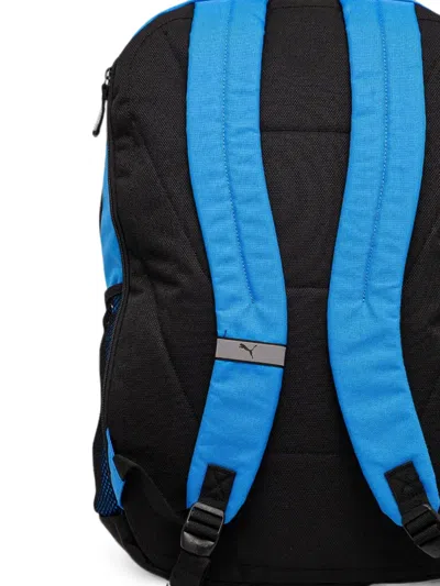 Puma Logo-print Mesh-panel Backpack In Black