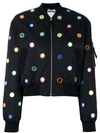 MOSCHINO MIRROR EMBROIDERED BOMBER JACKET,A502051811896268