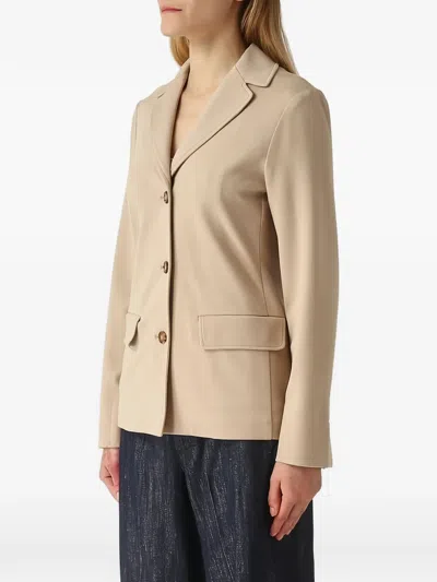 Max Mara Baco Single-breasted Jacket In Brown