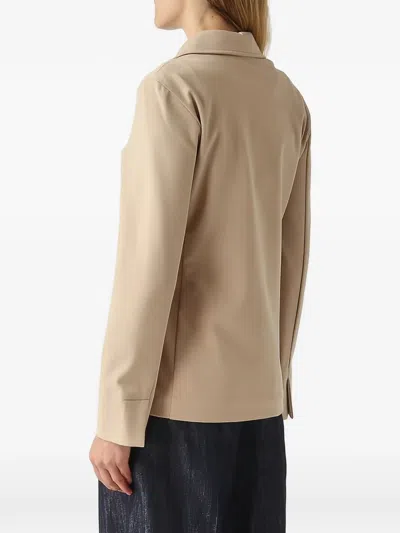 Max Mara Baco Single-breasted Jacket In Brown