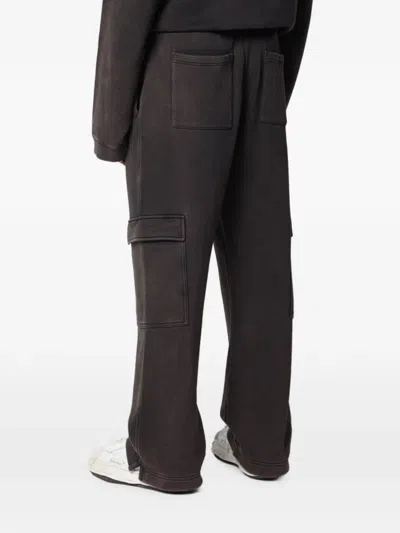Represent Cotton Initial Cargo Sweatpants In Burgundy