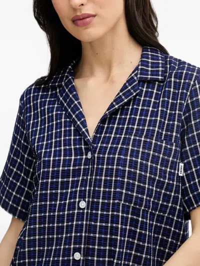 Dkny Check-pattern Pajamas In Blue