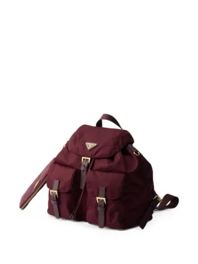 Prada Medium Re-nylon Backpack In Black